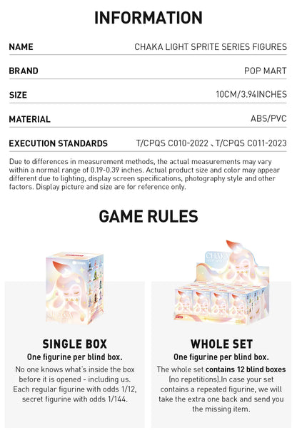 POP MART CHAKA Light Sprite Series Figures Blind Box