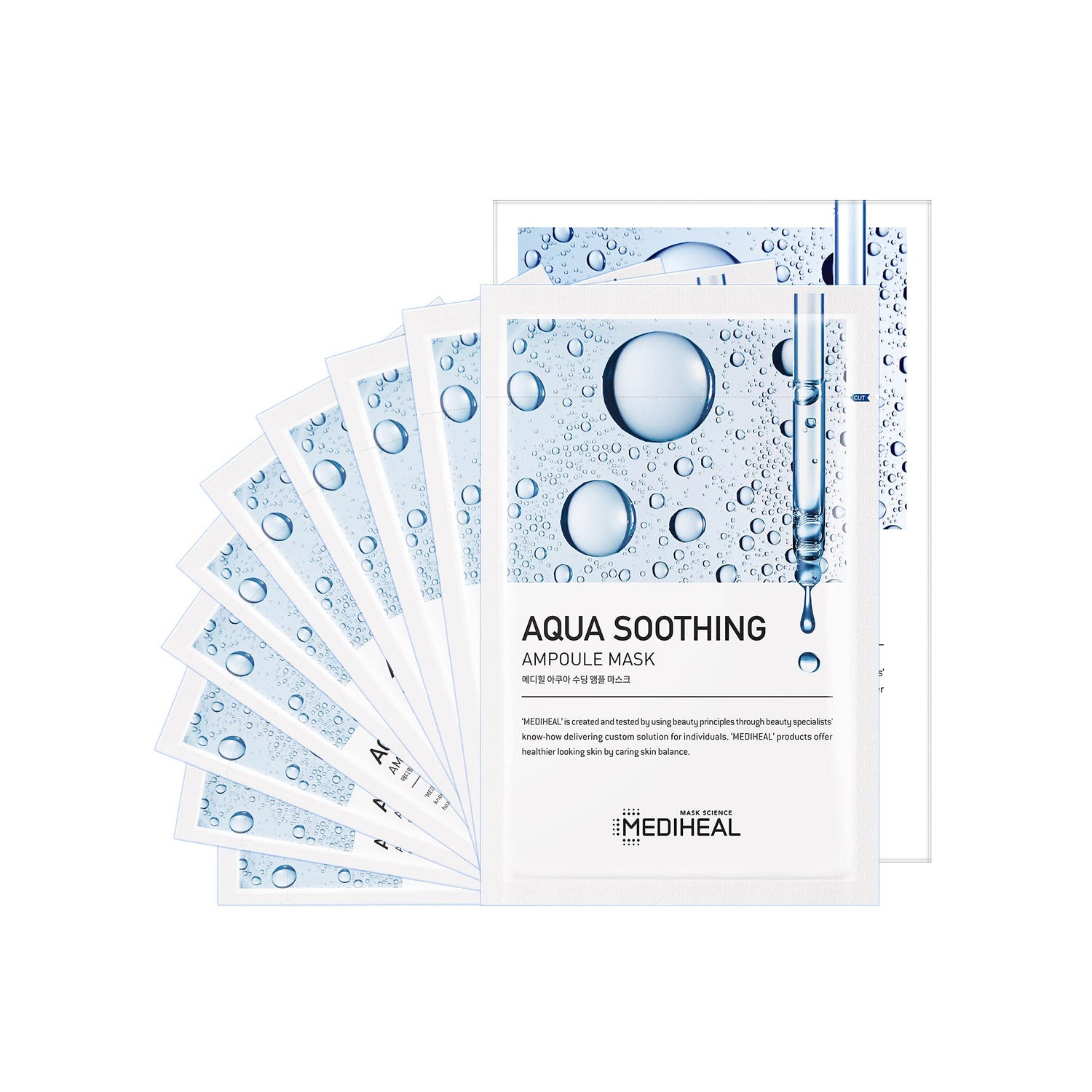 MEDIHEAL Aqua Soothing Ampoule Mask 10 pcs