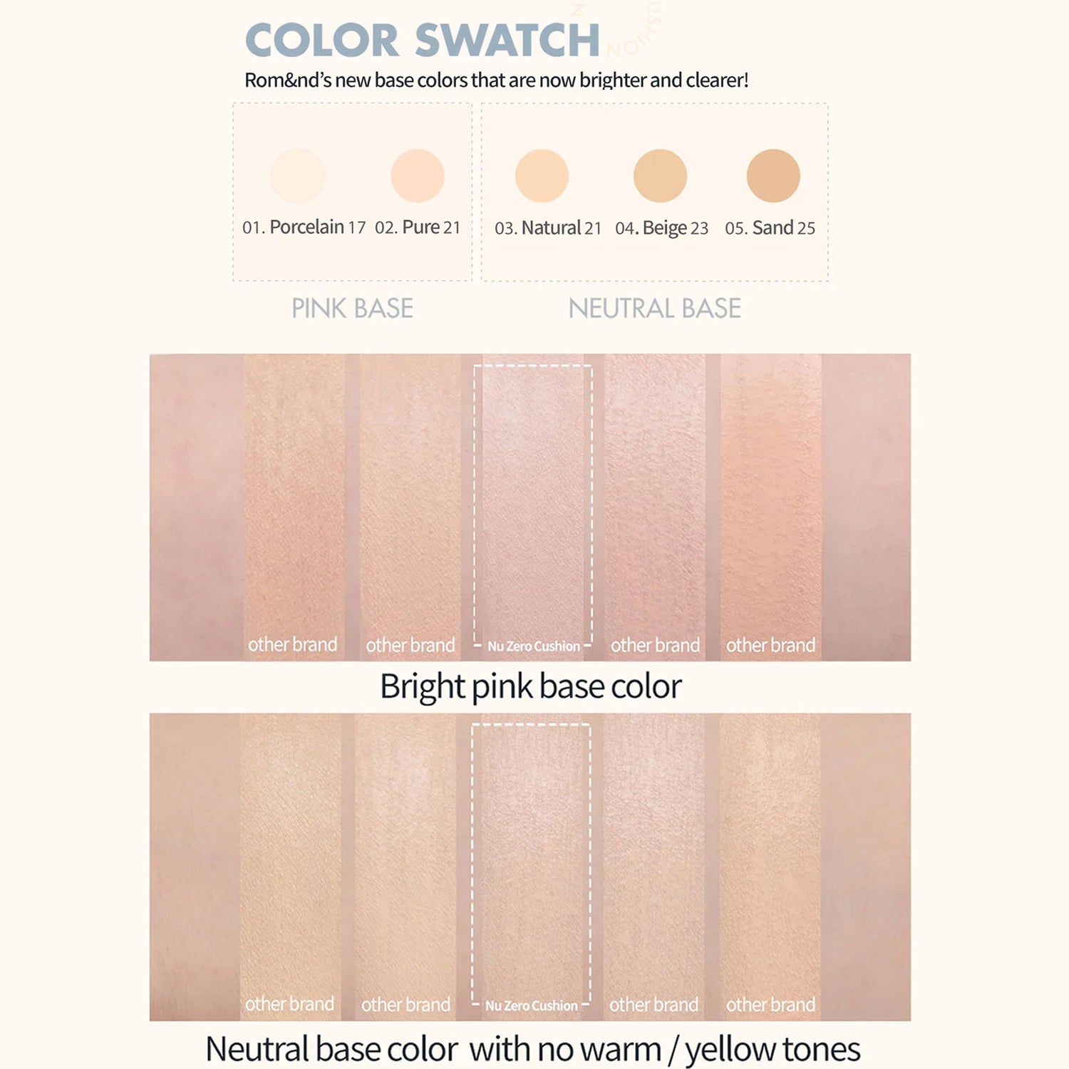 rom&amp;nd Nu Zero Cushion