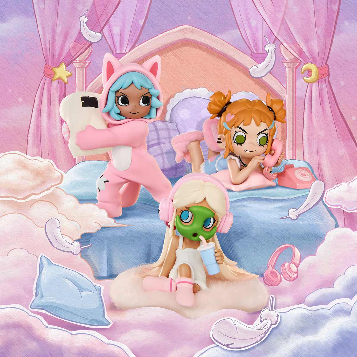 POP MART Lil Peach Riot Sleepover Series Figures Blind box