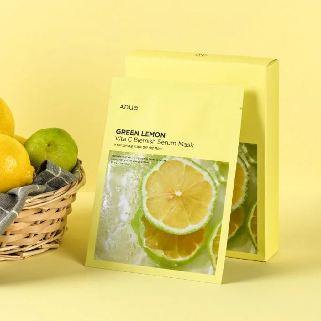 Anua Green Lemon Vita C Blemish Serum Mask