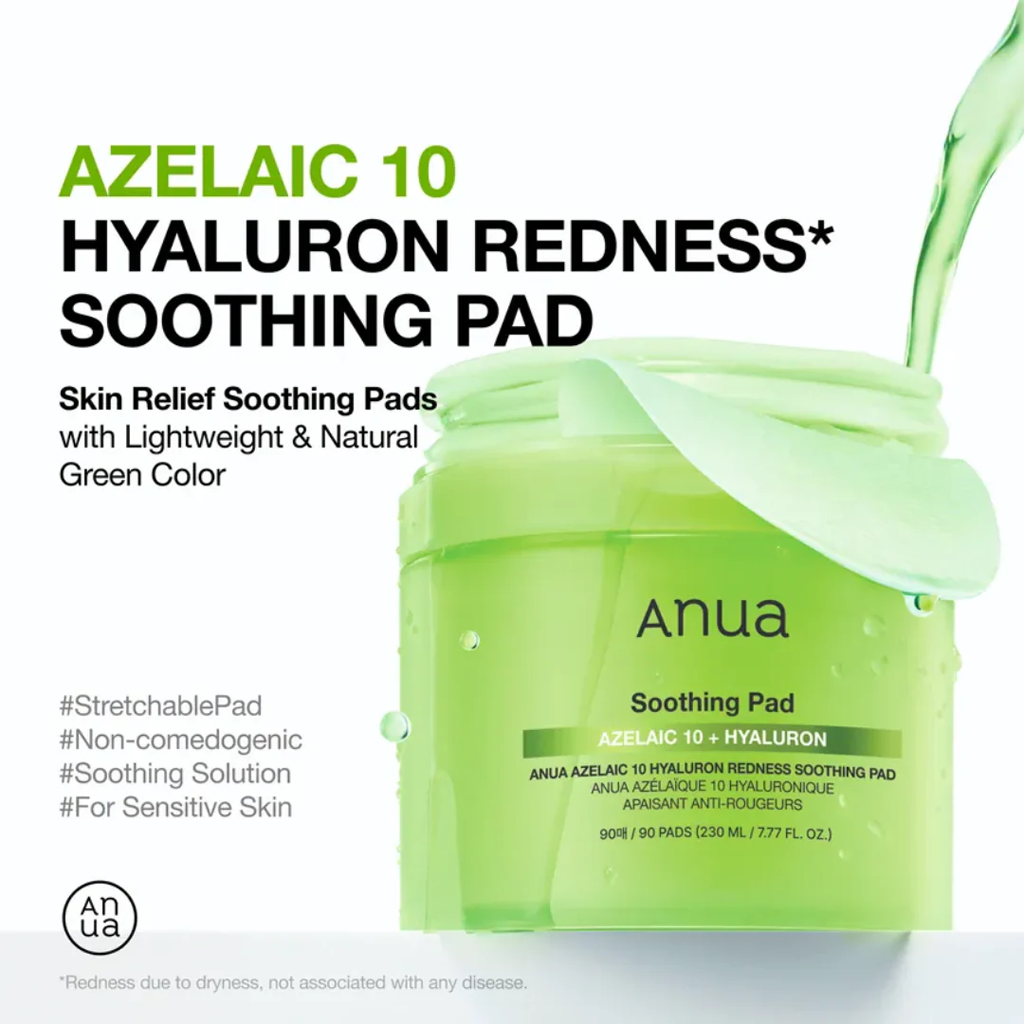 Anua Azelaicacid 10 Hyaluron Redness Soothing Pad 230 ml / 90pads