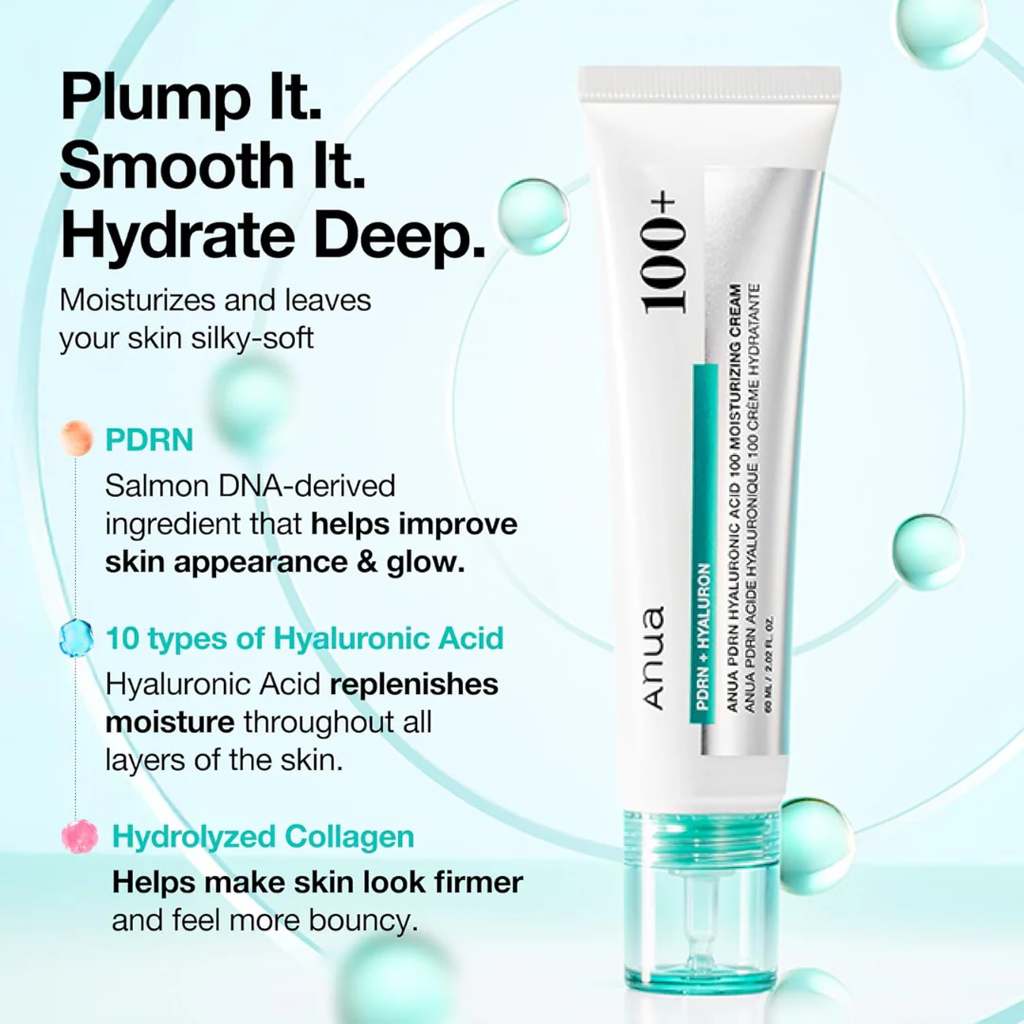 Anua PDRN Hyaluronic Acid 100 Moisture Cream 60 ml
