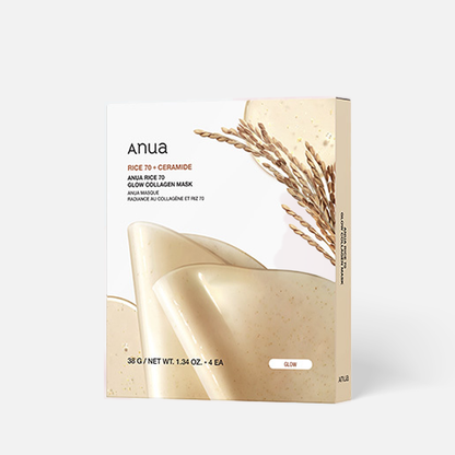  Infused with 70% rice water and low molecular collagen, it helps smooth skin texture, restore balance