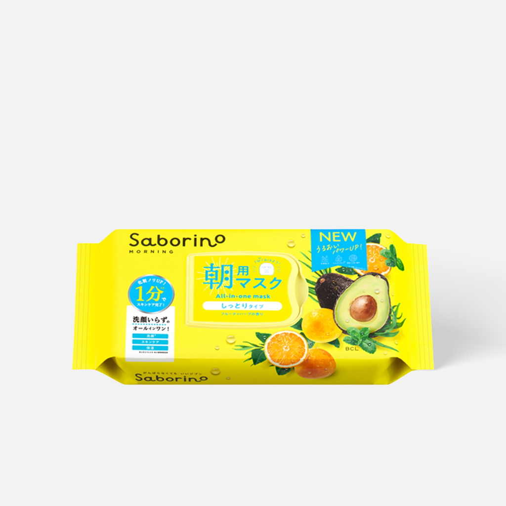 BCL Saborino New Moisturizing Avocado Morning Mask 32 pcs