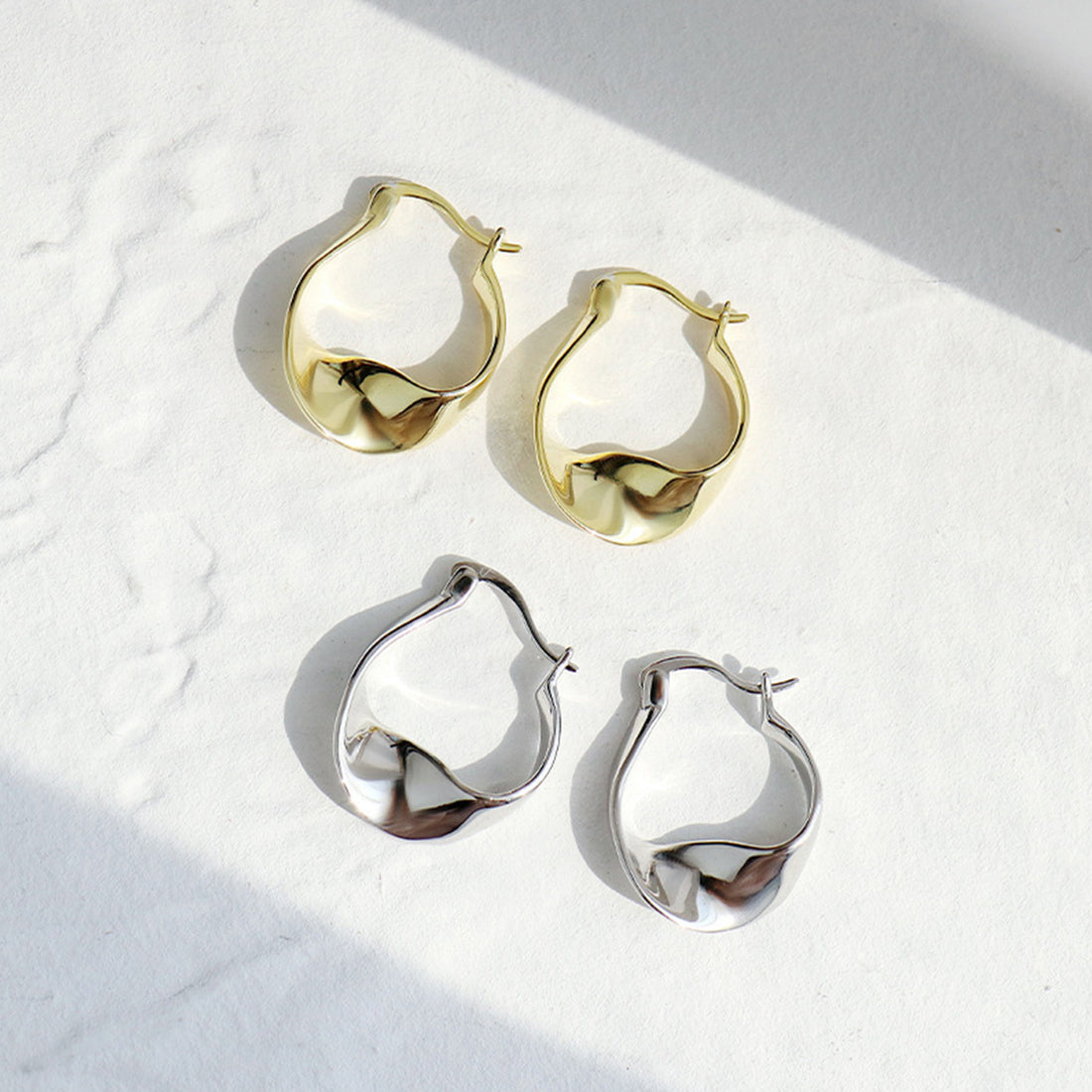 Irregular Wave Texture Earrings