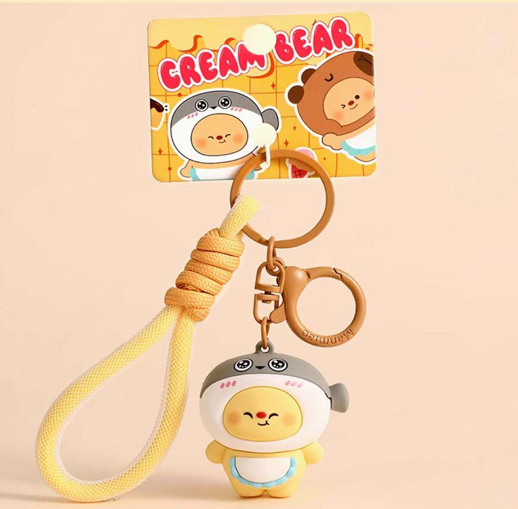 Cream Bear Series Pullover Keychain