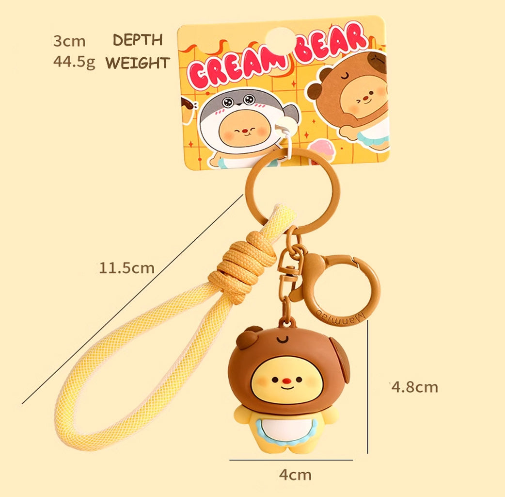 Cream Bear Series Pullover Keychain