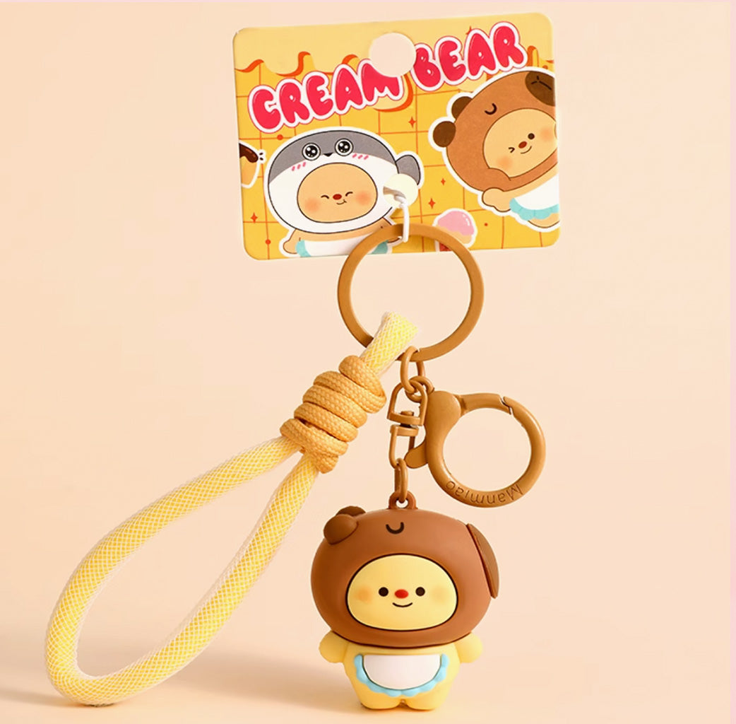 Cream Bear Series Pullover Keychain