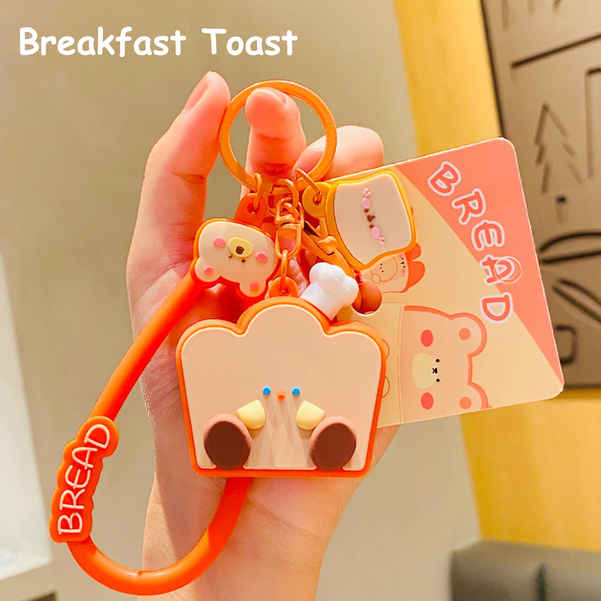 Cute Bread Keychain