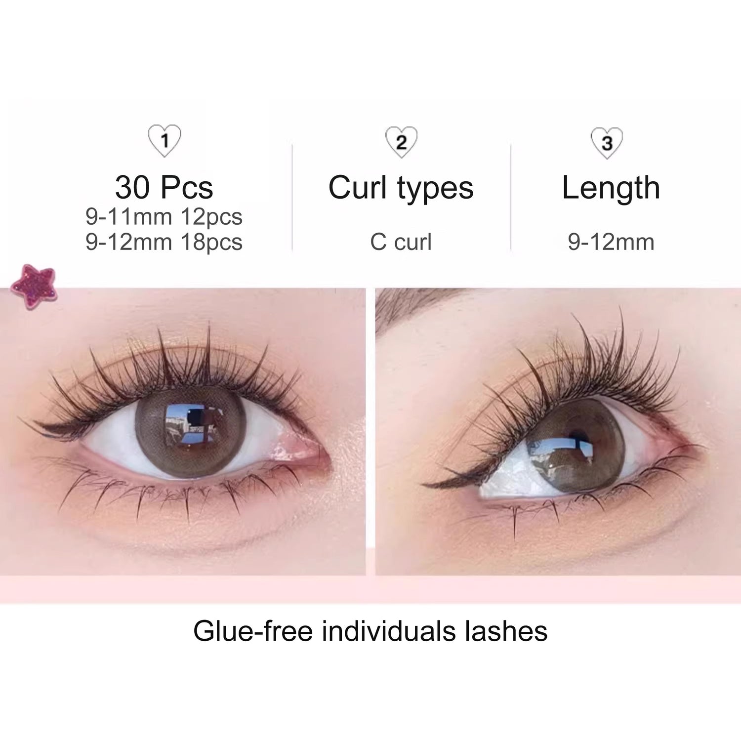 FLORTTE Glue-free False Eyelashes-Sunflower