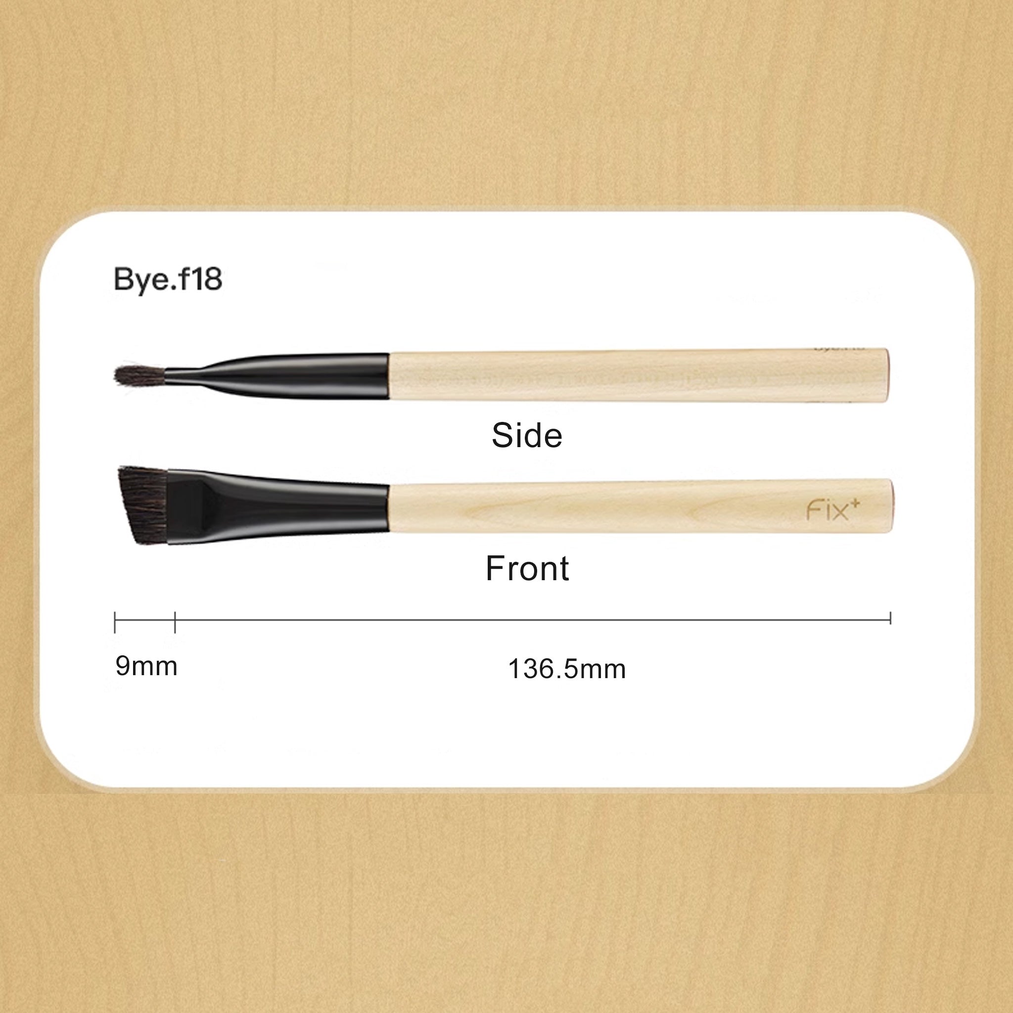 FiX White Maple BYE Series Extra-Large Wool Eyebrow Brush F18