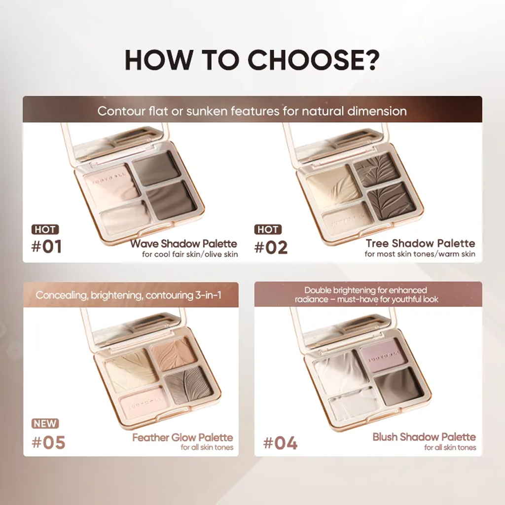 JUDYDOLL 2 in 1 Highlighter Contour Palette