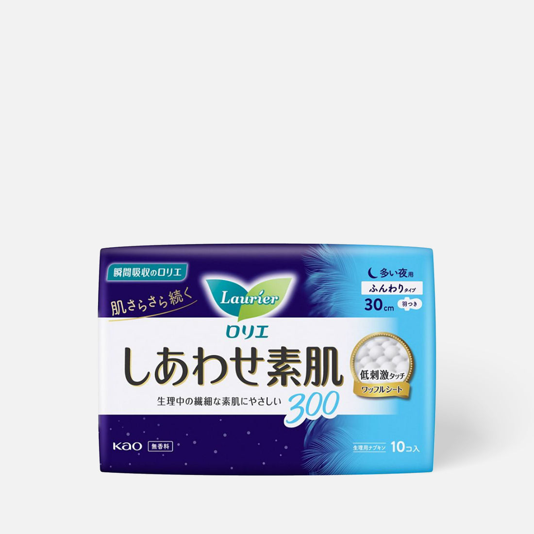 KAO 花王 Laurier F 夜用有护翼卫生巾 30cm 10片