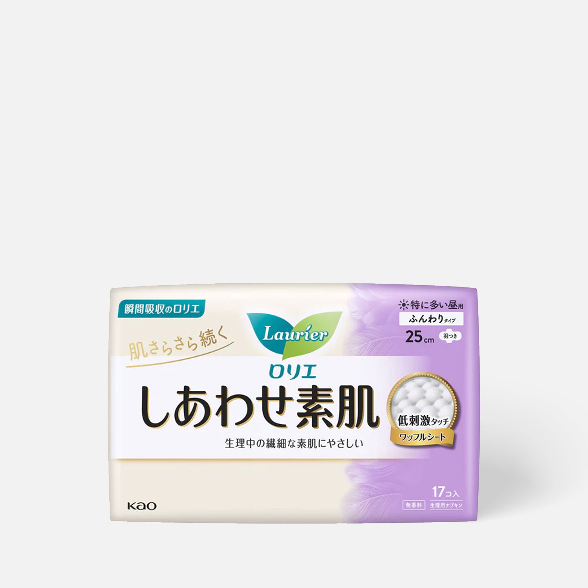 KAO Laurier Happiness Bare skin Especially for daytime 25cm 17pcs