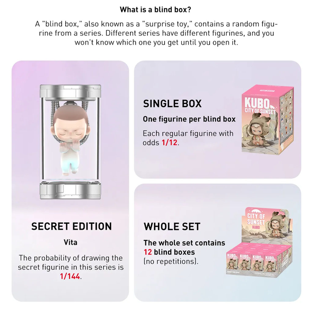 POP MART KUBO City of Sunset Series Figures Blind Box