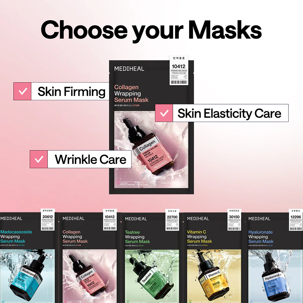 MEDIHEAL Collagen Wrapping Serum Mask 10pcs