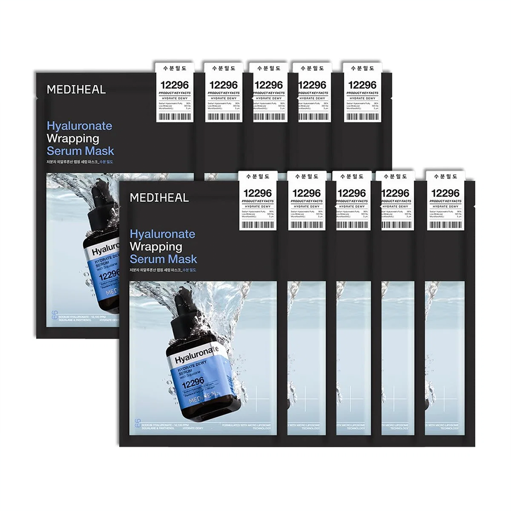 MEDIHEAL Hyaluronate Wrapping Serum Mask 10pcs