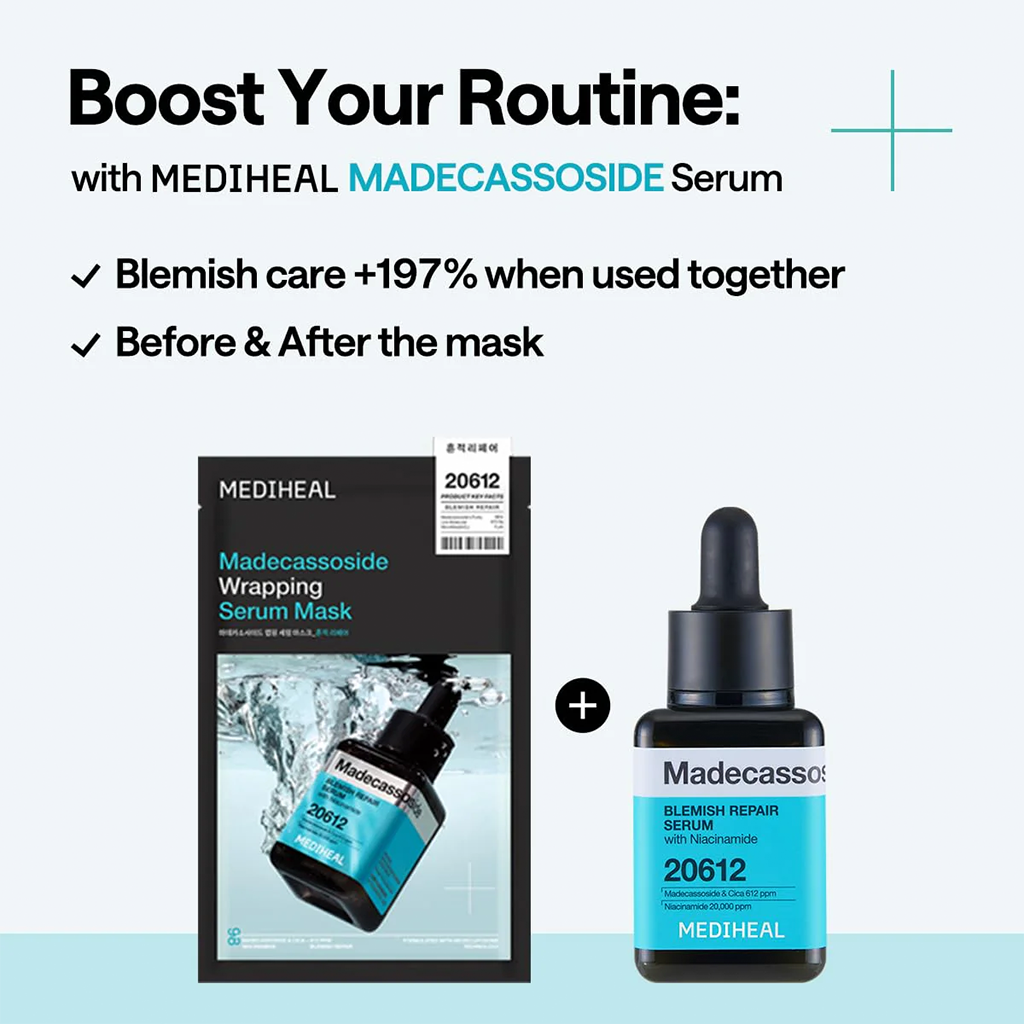 MEDIHEAL Madecassoside Wrapping Serum Mask 10pcs