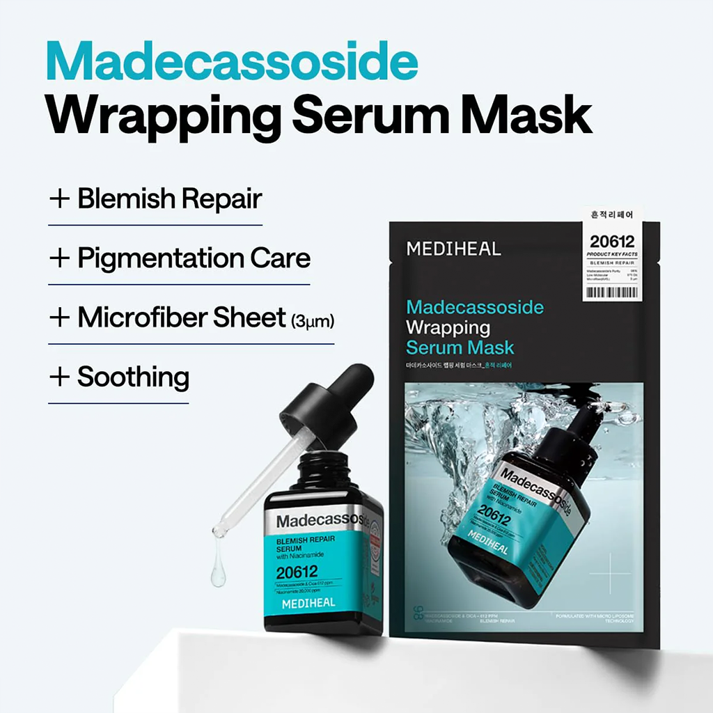 MEDIHEAL Madecassoside Wrapping Serum Mask 10pcs