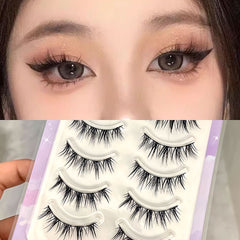 These false eyelashes, measuring 9mm-12mm, provide a dense yet subtle enhancement to your eyes