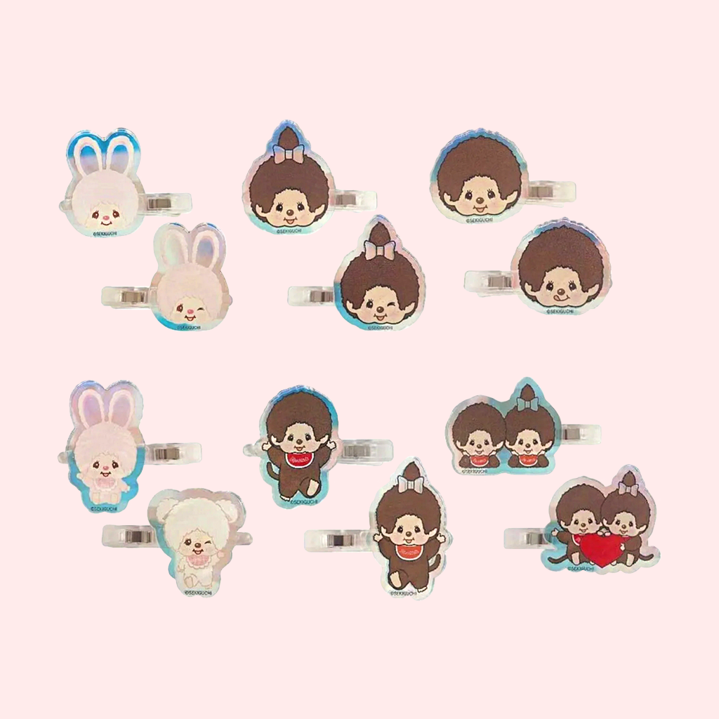 Monchhichi Acrylic Hair Clip Set 2 pcs