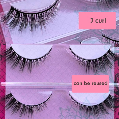 NANLASHES新品「天使猫」J翘婴儿弯少女无辜感假睫毛 3 对