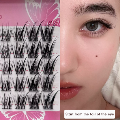 NANALASHES新品「蝴蝶仙子」蝶系J翘婴儿弯假睫毛 60 片