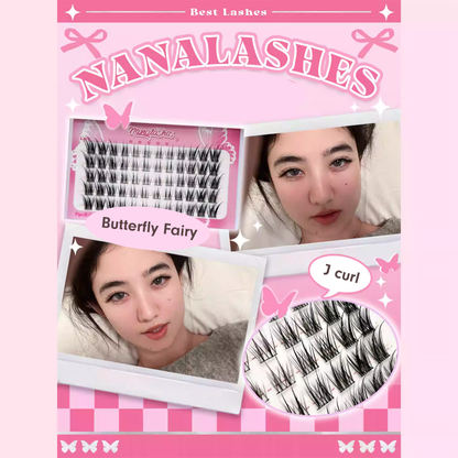 NANALASHES新品「蝴蝶仙子」蝶系J翘婴儿弯假睫毛 60 片