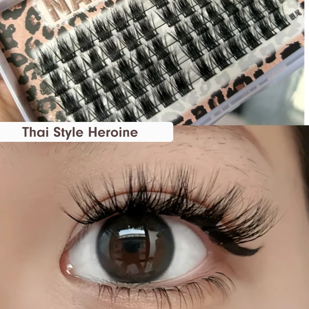 NANALASHES新品「泰式大女主」高级水貂质感轻欧美单簇假睫毛 60 片