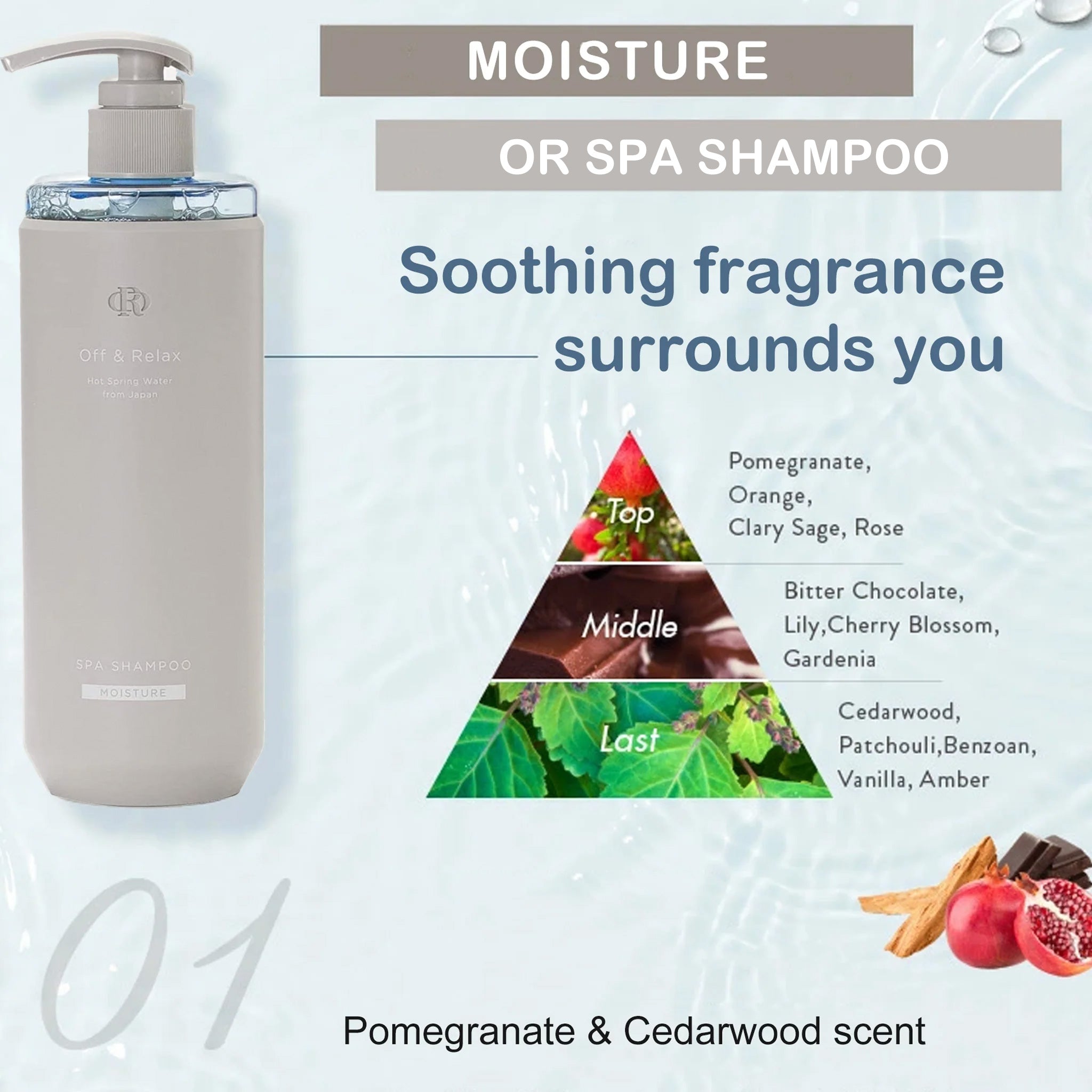 Off & Relax Hot Spring Water Moisture Spa Shampoo 460ml