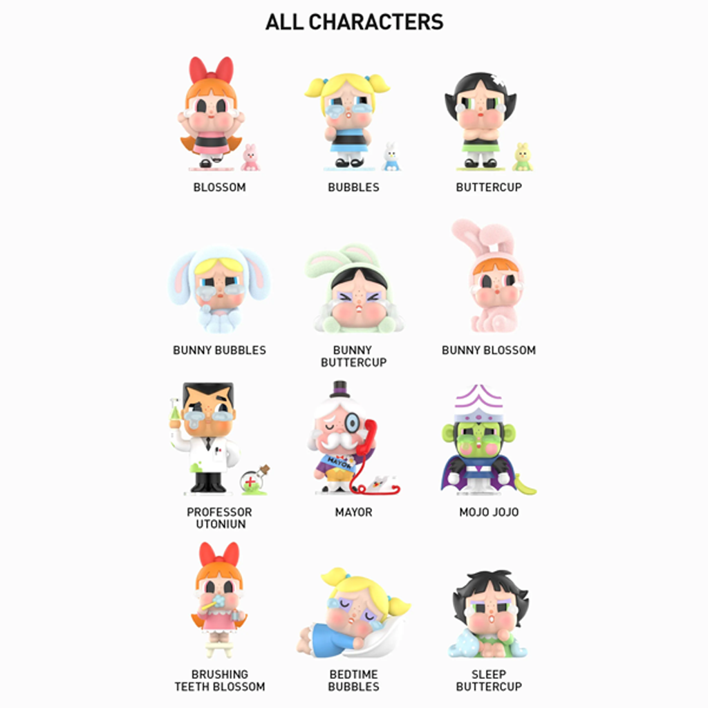 POP MART CRYBABY × Powerpuff Girls Series Figures Blind Box