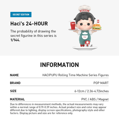 POP MART HACIPUPU Rolling Time Machine Series Figures Blind Box