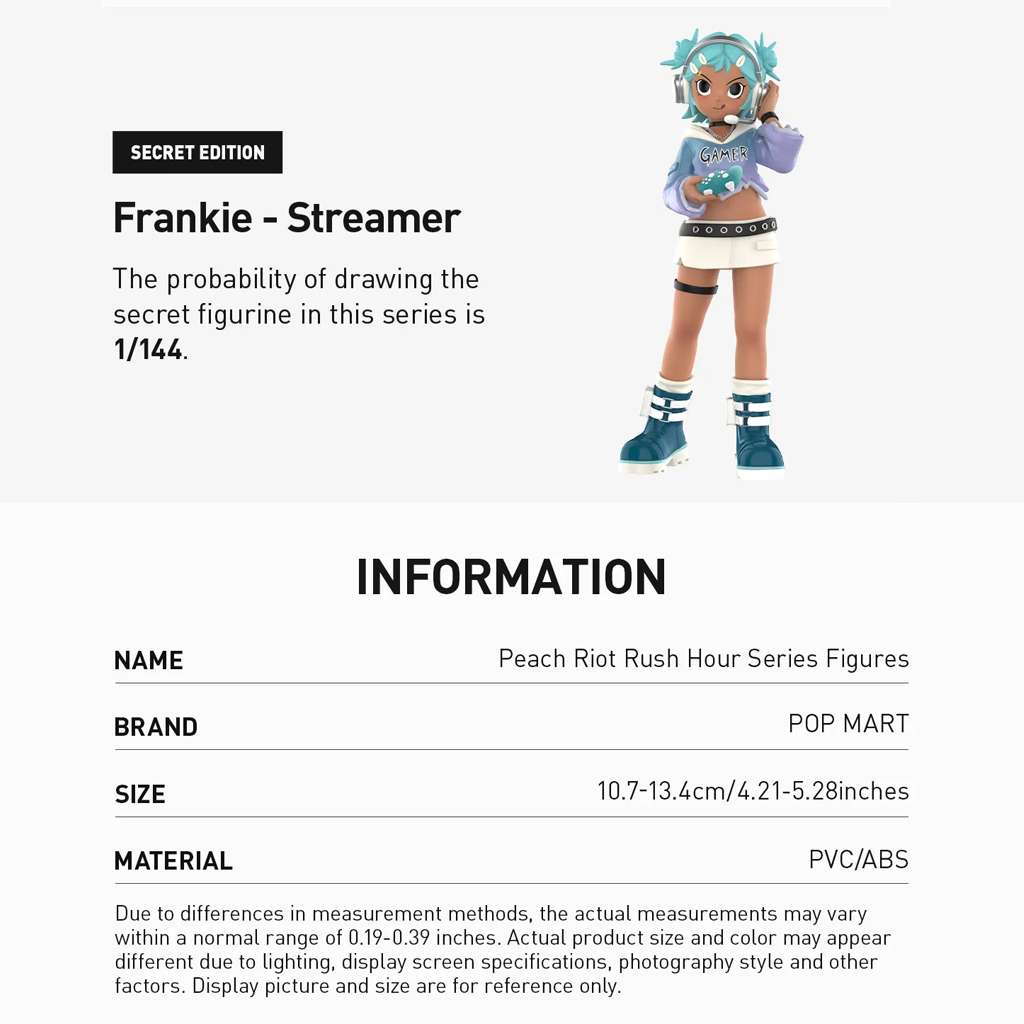 POP MART Peach Riot Rush Hour Series Figures Blind Box