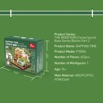 POP MART THE MONSTERS Forest Secret Base Series Blocks Part 2 - Napping Time