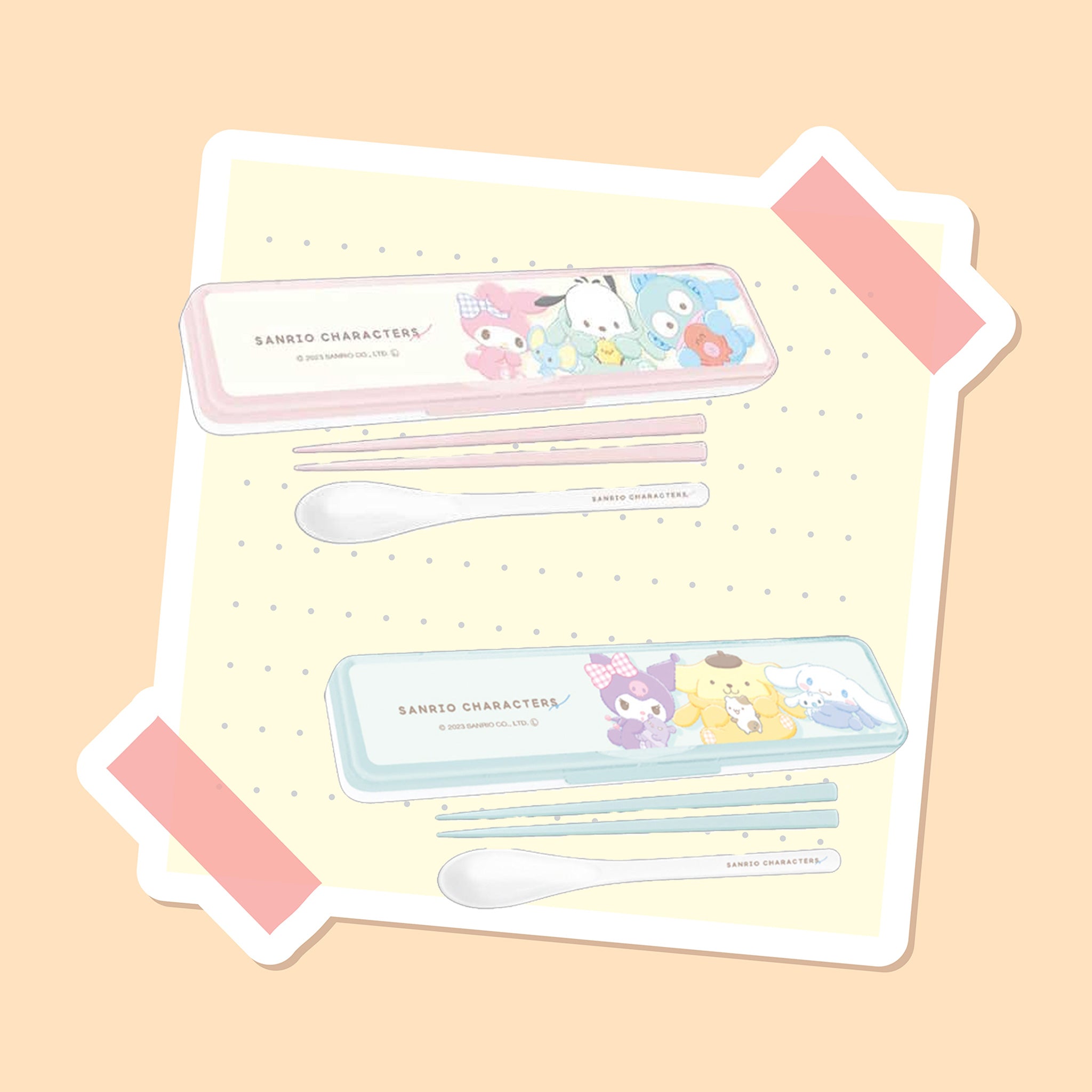 Sanrio Chopsticks 18cm & Spoon with Case