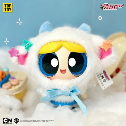 Top Toy Powerpuff Girls Cloak Doll Vinyl Plush Toy Cute Doll Ornament Blind Box
