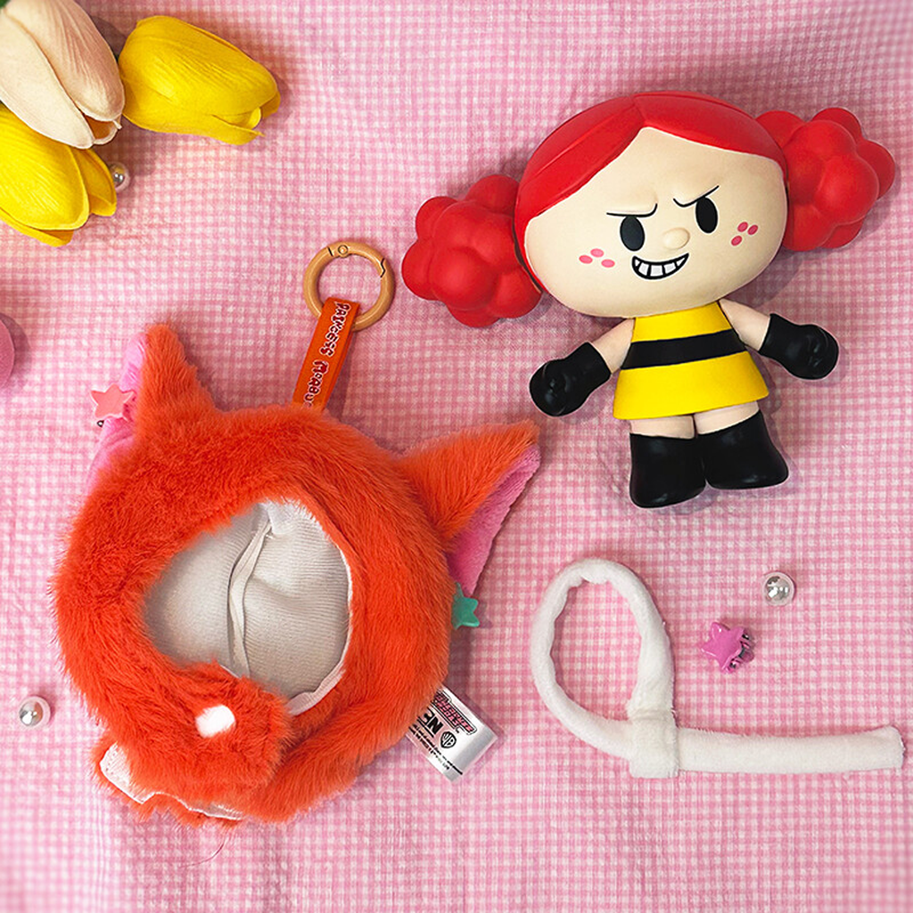 Top Toy Powerpuff Girls Cloak Doll Vinyl Plush Toy Cute Doll Ornament Blind Box