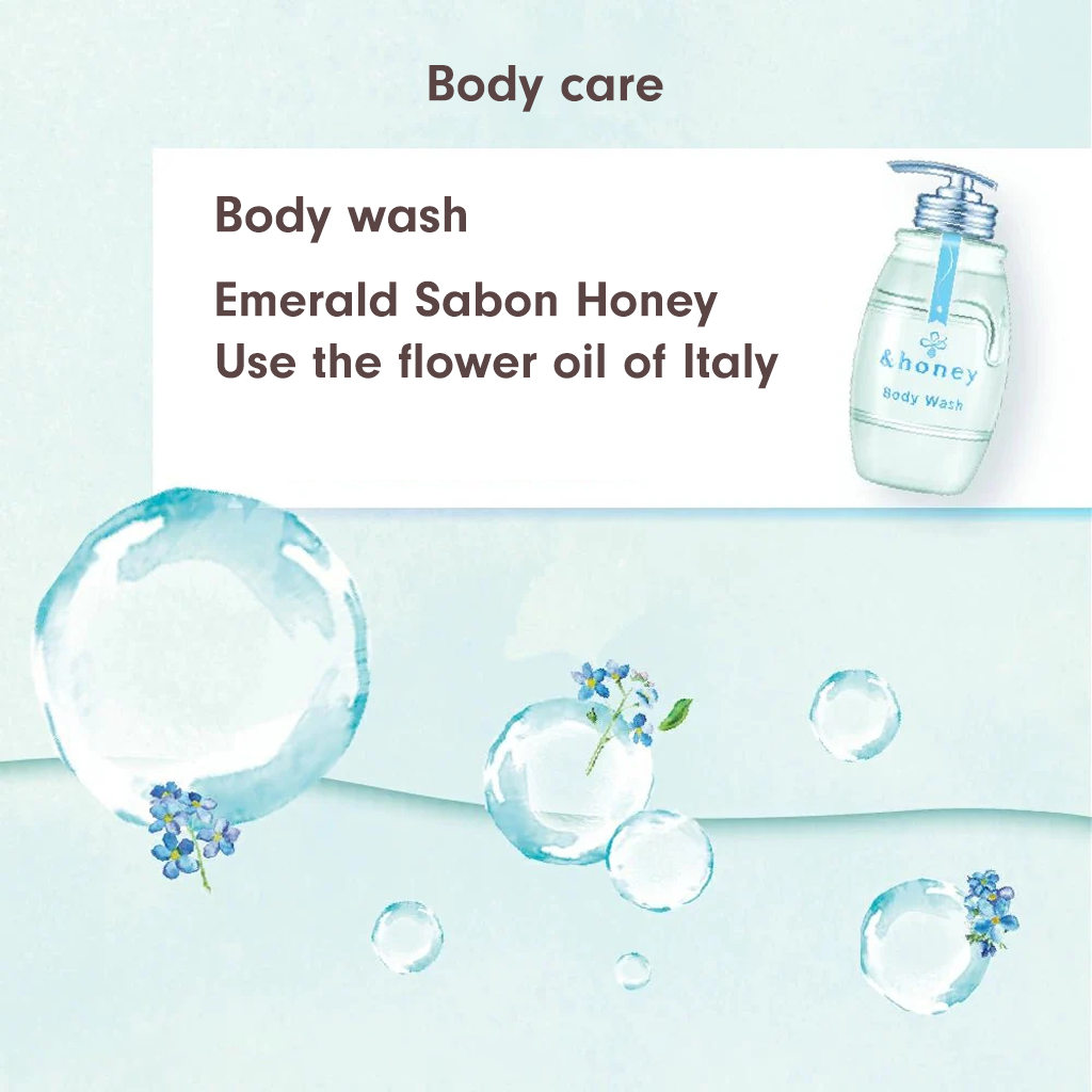 ViCREA &amp;honey Sabon Clear Gel Body Wash Emerald Sabon Honey Scent 500 ml