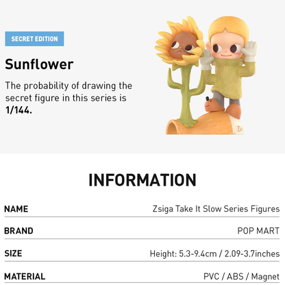 POP MART Zsiga Take It Slow Series Figures Blind Box