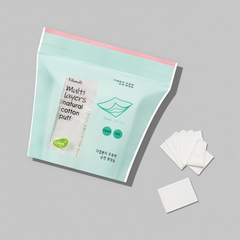 These unbleached, multi-layered natural cotton puffs are gentle yet versatile.