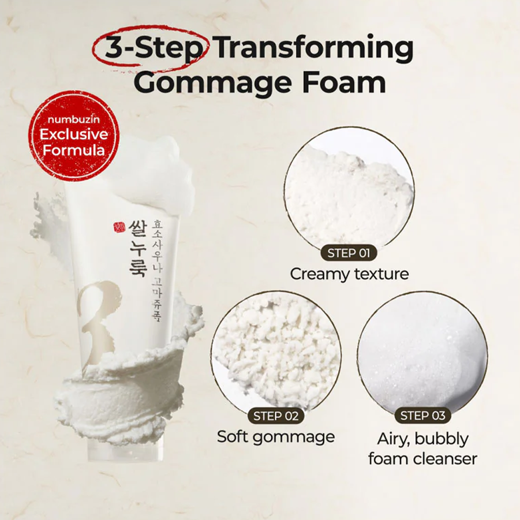 numbuzin No.3 Rice Enzyme Skin Softening Cleansing Foam 154 g